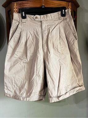 Vintage GAP Pleated Super High Safari Style Cuffed Shorts 13/14 USA Made